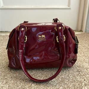 Coach Glossy Burgundy Satchel